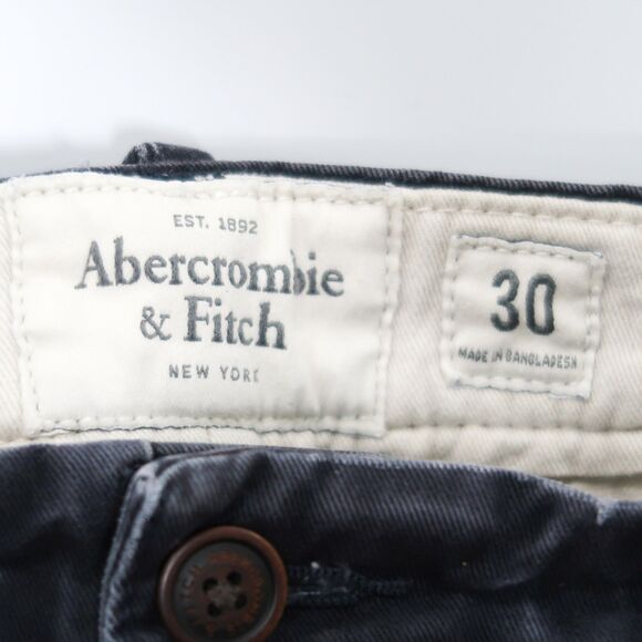 Abercrombie & Fitch Mens Bermuda Chinos Size 30 Dark‎ Gray Wash Preppy Golf - Picture 3 of 10